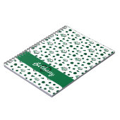 Groen kronkelharten, pom Poms, Megaphone Pattern Notitieboek (Linkerzijde)