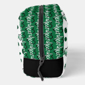 Groen kronkelharten, pom Poms, Megaphone Pattern Toilettasje (Rechts)