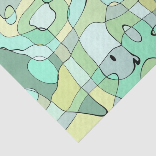 Groen kronkelpapier tissuepapier (Detail)