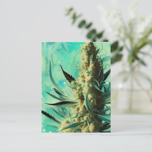 groen kruid briefkaart (Staand voorkant)