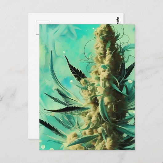 groen kruid briefkaart (Voorkant / Achterkant)