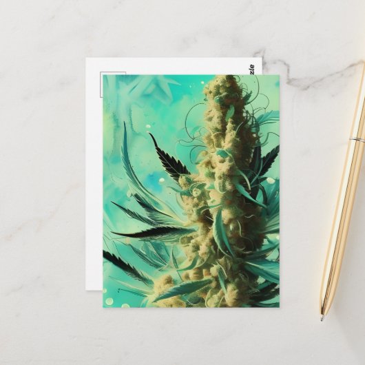 groen kruid briefkaart (Voorkant / Achterkant in situ)