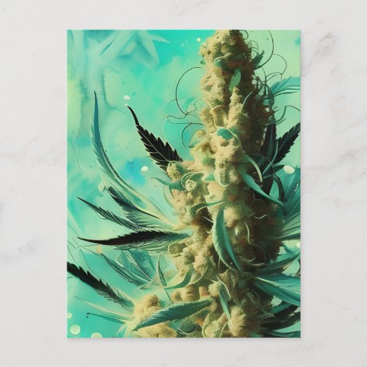 groen kruid briefkaart (Voorkant)