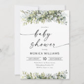 Groen Kruiden Baby shower Invitation Kaart (Voorkant)