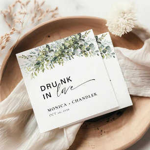 groen kruiden bruiloft kartonnen onderzetters