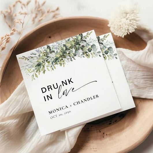 groen kruiden bruiloft kartonnen onderzetters