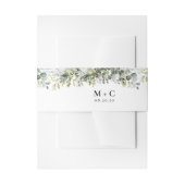 Groen Kruiden Bruiloft Uitnodiging Belly Band Uitnodigingen Wikkel (Voorkant Voorbeeld)