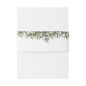 Groen Kruiden Bruiloft Uitnodiging Belly Band Uitnodigingen Wikkel (Achterkant Voorbeeld)