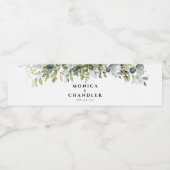 Groen Kruiden Bruiloft Water Fles Labels Waterfles Etiket (Enkel label)