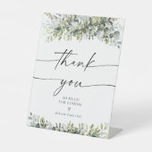 Groen Kruiden Dank u teken Reclamebord Met Voetstuk (Voorkant)