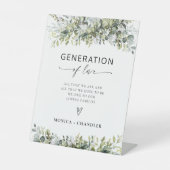 Groen Kruiden Generatie van Liefde Teken Reclamebord Met Voetstuk (Voorkant)