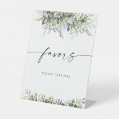 groen kruiden gunsten teken reclamebord met voetstuk (Voorkant)