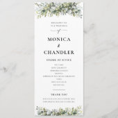 Groen Kruiden Huwelijk Programma Programmakaart (Voorkant)