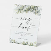 Groen Kruiden Ring Hunt teken Reclamebord Met Voetstuk (Voorkant)