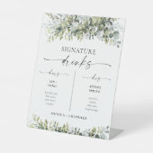 Groen Kruiden Signature Drink Sign Reclamebord Met Voetstuk (Voorkant)