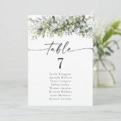 Groen Kruiden Tafel Aantal Zitkaarten (Staand voorkant)