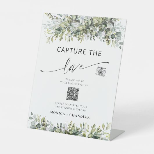 Groen Kruiden Vang het Liefdesteken Reclamebord Met Voetstuk (Voorkant)