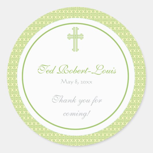 Groen kruis adresetiket/Favor Sticker (Voorkant)