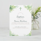 Groen Kruis en groen Doop Kaart (Staand voorkant)