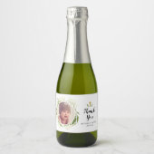 Groen Kruis Foto Mini Mousserende Wijnfles La Sparkling Wijnetiket (Voorkant)