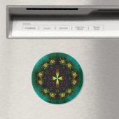 Groen Kruis Mandala Magneet (Insitu (Vaatwasser))