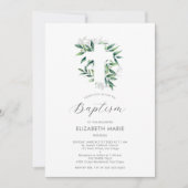 groen kruis wit groen Baby kind doop Kaart (Voorkant)