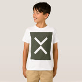 Groen kruispunt Kinder T-shirt – Minimal X-Factor (Voorkant volledig)