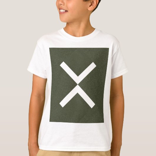 Groen kruispunt Kinder T-shirt – Minimal X-Factor (Voorkant)