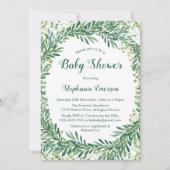 Groen laat baby douche uitnodigingen (Voorkant)