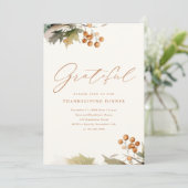 groen laat bladeren bladeren rustiek Thanksgiving Kaart (Staand voorkant)