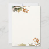 groen laat bladeren bladeren rustiek Thanksgiving Kaart (Achterkant)