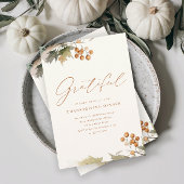 groen laat bladeren bladeren rustiek Thanksgiving Kaart