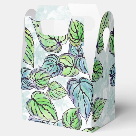 Groen laat de gunstbox bedankdoosjes (Geopend)