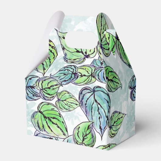 Groen laat de gunstbox bedankdoosjes (Voorkant Zijde)