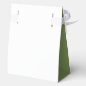 groen laat elegante monogram aangepaste bruiloft bedankdoosjes (Achterkant)