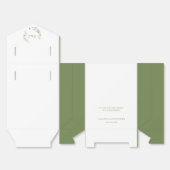 groen laat elegante monogram aangepaste bruiloft bedankdoosjes (Ongevouwen)