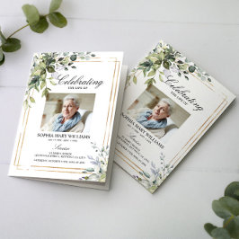 groen laat foto gedenkteken begrafenisprogramma's kaart