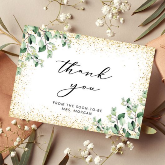 Groen laat goud Vrijgezellenfeest dank u Kaart