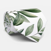 Groen laat groene Natuur botanisch Casual Stropdas (Opgerold)