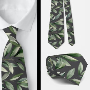 Groen laat groene Natuur botanisch Casual Stropdas