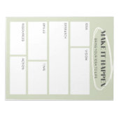 Groen Laat het gebeuren Ideeënkaart | Projectplann Notitieblok (Voorkant)