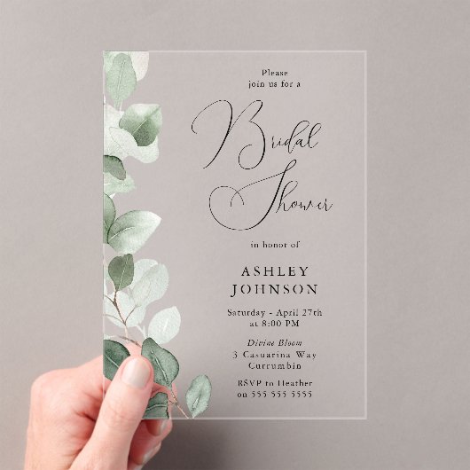 Groen laat het moderne Vrijgezellenfeest achter Acryl Uitnodigingen (Insitu (Draagbaar))