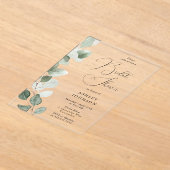 Groen laat het moderne Vrijgezellenfeest achter Acryl Uitnodigingen (Laagn)