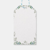 groen laat kalligrafie bruiloft welkom cadeaulabel (Achterkant)