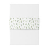 Groen laat klassieke boho bruiloft buik band uitnodigingen wikkel (Achterkant Voorbeeld)