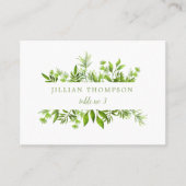 Groen laat minimale trouwplaatskaart achter plaatskaartje (Voorkant)