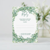 groen laat monogram antwoord Kaarten (Staand voorkant)