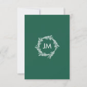 groen laat monogram antwoord Kaarten (Achterkant)