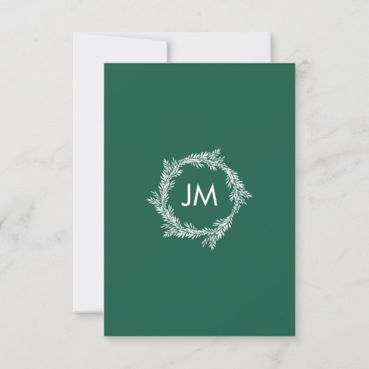 groen laat monogram antwoord Kaarten (Achterkant)