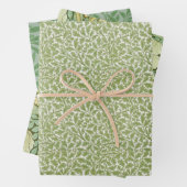 Groen laat  Morris Pattern Oak Willow Inpakpapier Vel (In situ)